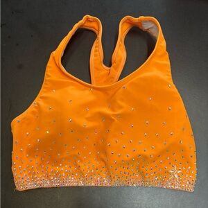 REBEL ATHLETICS Orange Sparkle Bra!